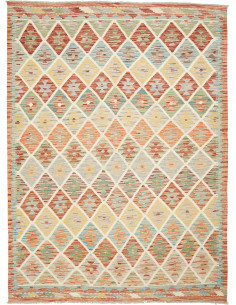 Tappeto Kilim Afghanistan marrone giallo 160x212