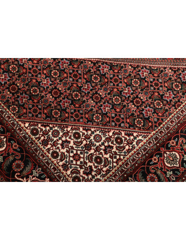 Rug Bidjar with silk Persia grey purple 168x246