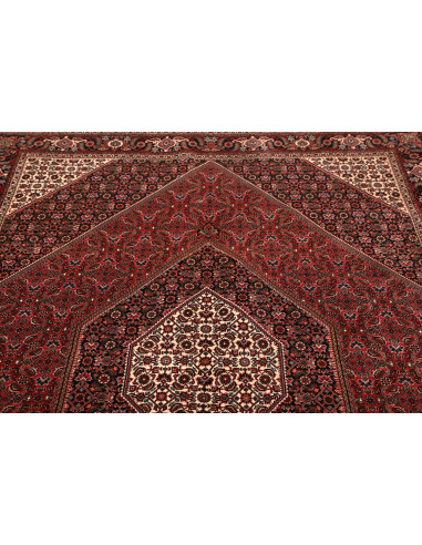 Rug Bidjar with silk Persia grey purple 168x246