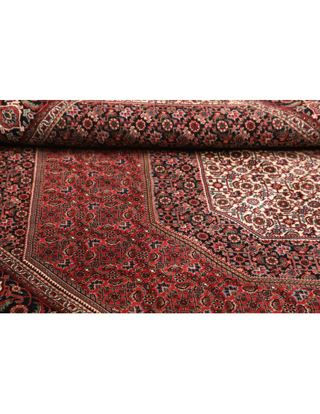 Rug Bidjar with silk Persia grey purple 168x246