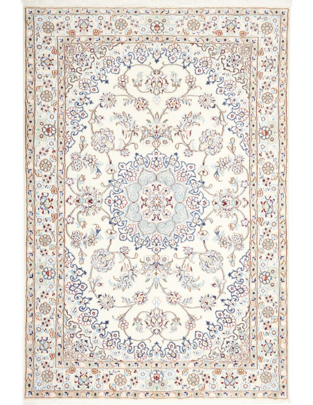 Tappeto Nain 9La Persia beige azzurro 138x204