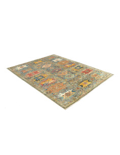 Rug Tribal Pakistan maroon white 151x199 2