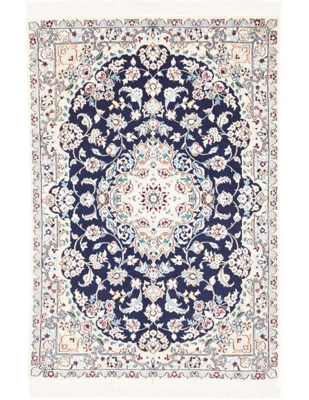 Nain 6la 76x115 Cm Nain 6la Persia Hand-carded Wool And Silk