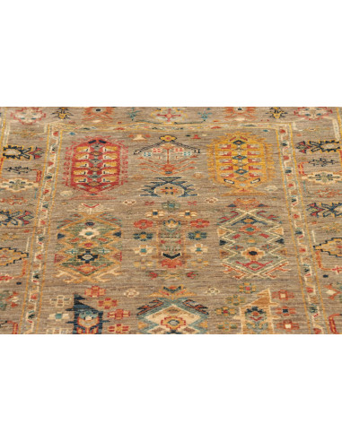 Tappeto Tribal Pakistan marrone grigio 78x232