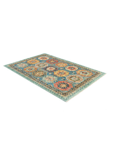 Tappeto Tribal Pakistan azzurro grigio 121x187
