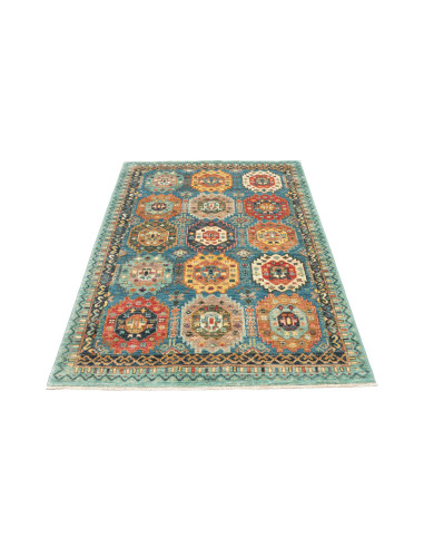 Tappeto Tribal Pakistan azzurro grigio 121x187