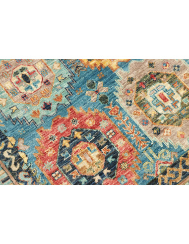 Tappeto Tribal Pakistan azzurro grigio 121x187