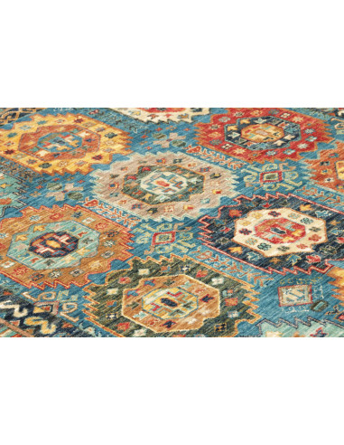 Tappeto Tribal Pakistan azzurro grigio 121x187