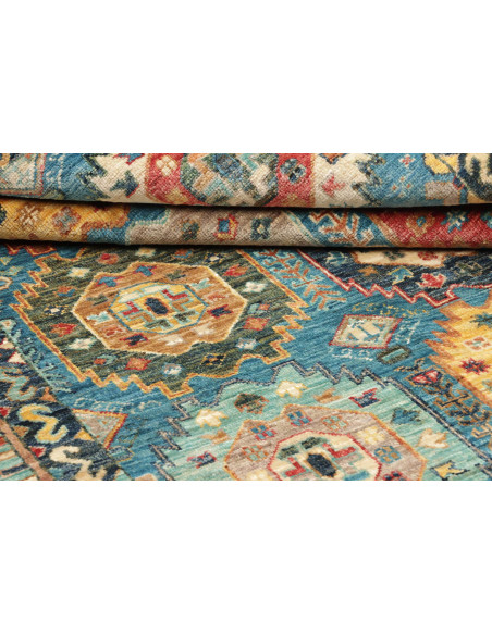 Tappeto Tribal Pakistan azzurro grigio 121x187