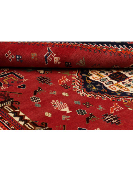 Rug Shiraz Persia maroon yellow 177x280