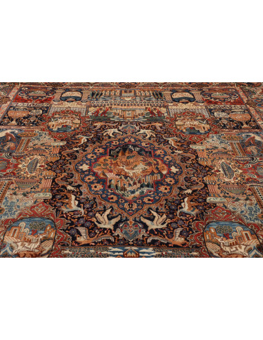 Rug Kashamr Zirkhaki Persia grey maroon 294x385