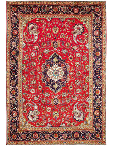 Tabriz 248x360 Cm Tabriz, Persia, Lana Cardata A Mano