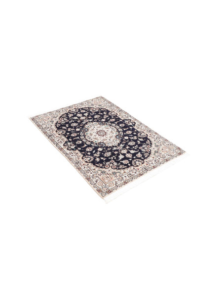 Tappeto Nain 6la Persia 85x123 Blu Notte Crema