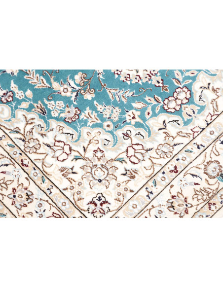 Tappeto Nain 6la Persia 84x127 Turchese Crema