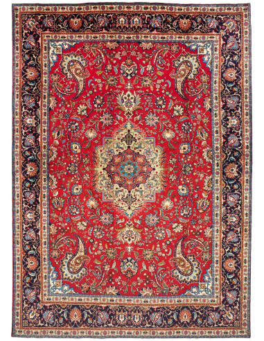 Tabriz 253x360 Cm Tabriz, Persia, Lana Cardata A Mano,