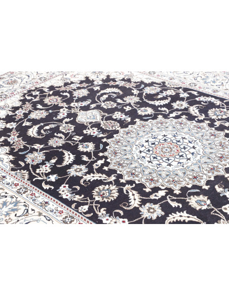 Tappeto Nain Kashmar Persia 198x303 Blu Notte A