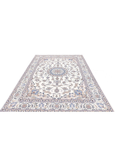 Tappeto Nain Kashmar Persia 200x303 Avorio Blu
