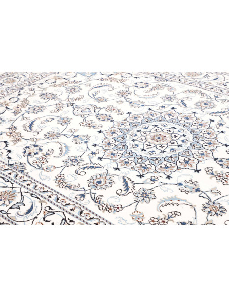Tappeto Nain Kashmar Persia 194x292 Crema Blu
