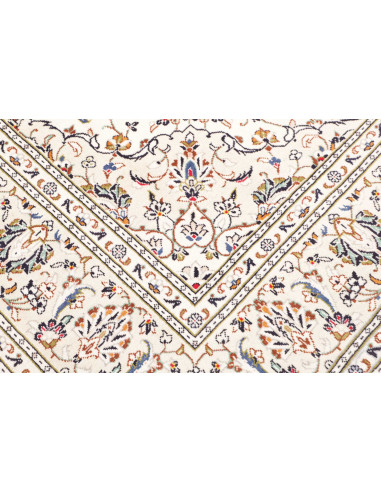 Rug Kashan Persia 194x296 Cream Blue