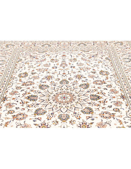 Tappeto Kashan Persia 194x296 Crema Blu