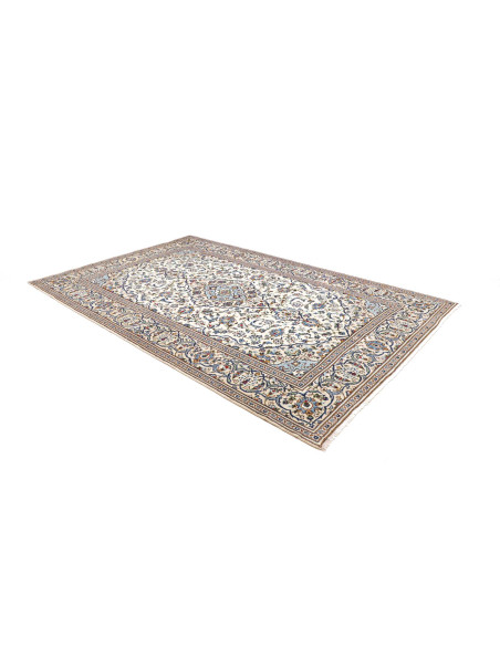 Tappeto Kashan Persia 200x303 Crema Blu