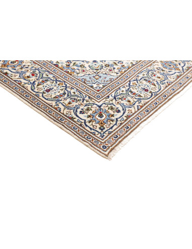 Tappeto Kashan Persia 200x303 Crema Blu