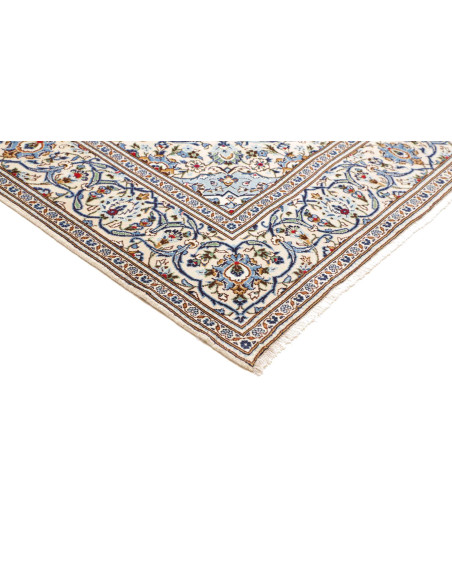 Tappeto Kashan Persia 200x303 Crema Blu