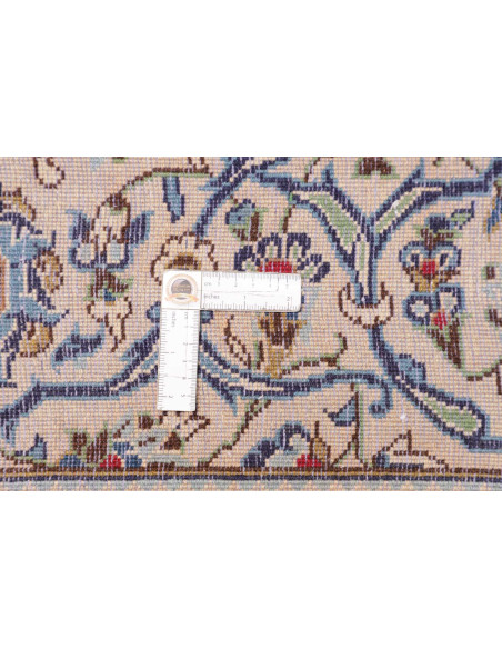 Tappeto Kashan Persia 200x303 Crema Blu