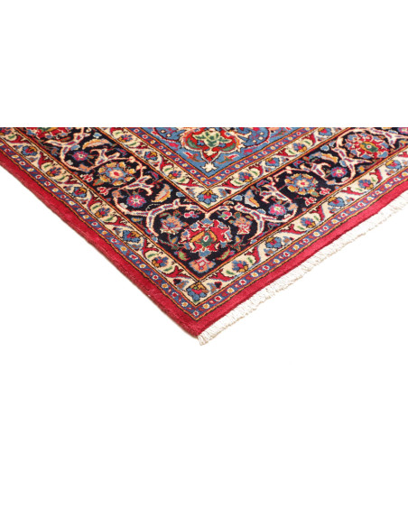 Tappeto Mashad Persia 203x293 Rosso Cremisi Blu