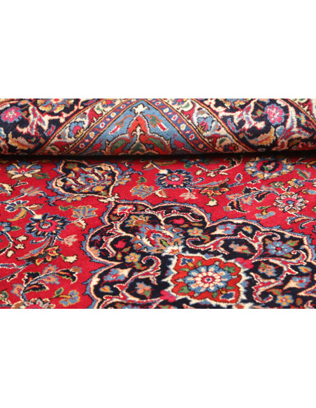 Tappeto Mashad Persia 203x293 Rosso Cremisi Blu