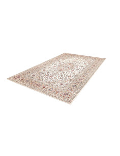 Rug Kashan Persia 198x306 Ivory Burgundy 2
