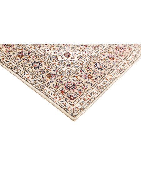 Rug Kashan Persia 198x306 Ivory Burgundy