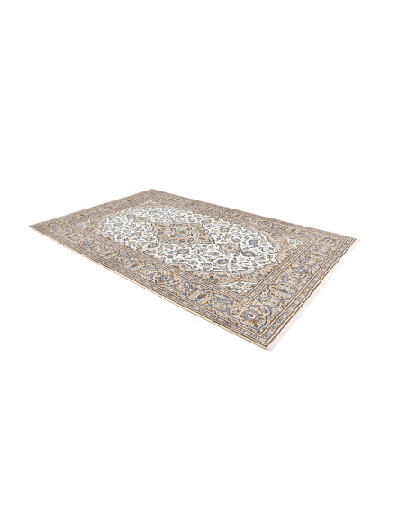 Tappeto Kashan Persia 200x302 Crema Azzurro