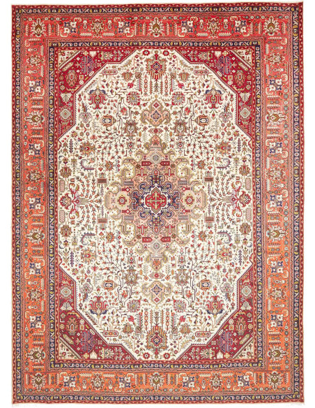 Tabriz 252x346 Cm Tabriz, Persia, Hand-carded Wool cotton