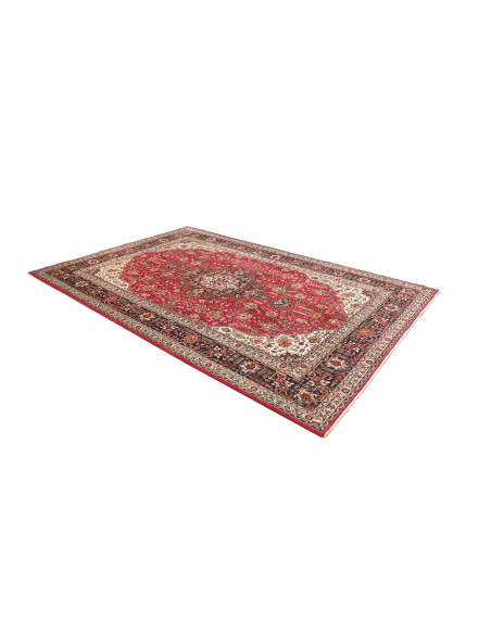 Rug Tabriz Persia 200x302 Red Navy Blue