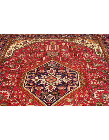 Rug Tabriz Persia 205x303 Red Navy Blue