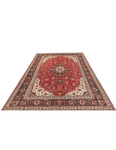 Rug Tabriz Persia 198x300 Red Dark Blue