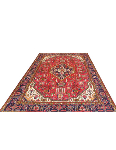Tappeto Tabriz Persia 202x300 Rosso Blu Notte