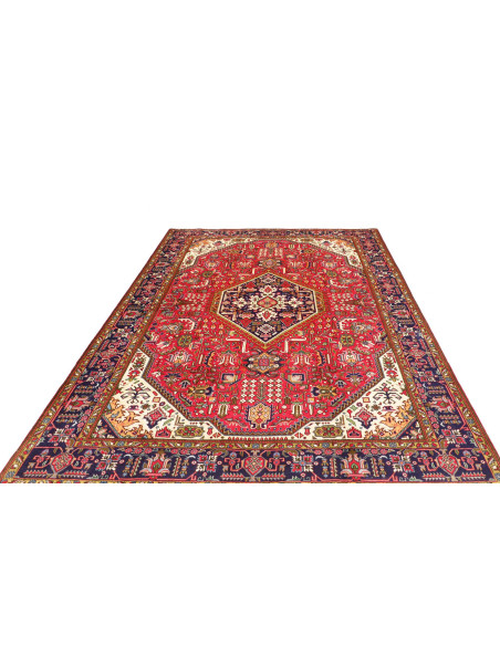 Rug Tabriz Persia 202x300 Red Deep Navy