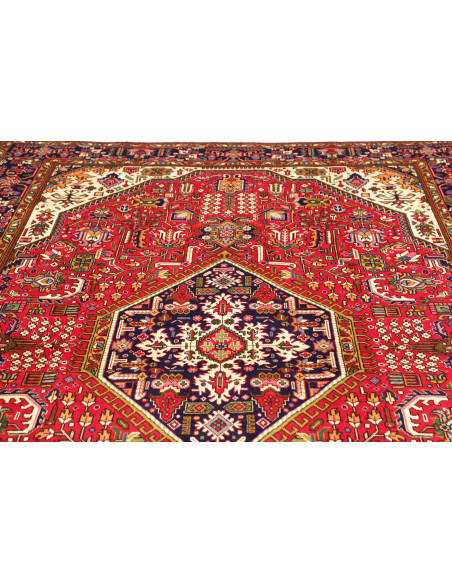 Rug Tabriz Persia 202x300 Red Deep Navy