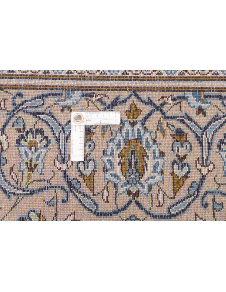 Tappeto Kashan Persia 200x304 Crema Azzurro