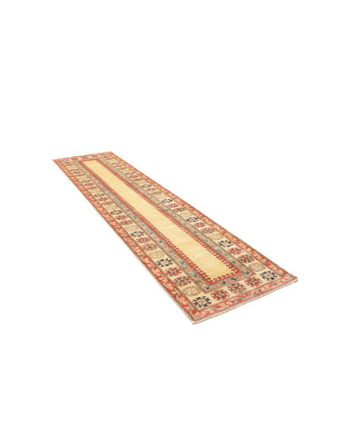 Rug Kazak Fine Pakistan 83x322 Cream Terracotta