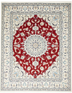 Tappeto Nain Kashmar Persia bianco grigio 200x250