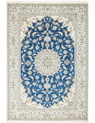 Tappeto Nain Kashmar Persia blu 203x294