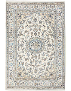 Rug Nain Kashmar Persia white grey 205x305