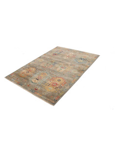 Rug Tribal Pakistan maroon grey 122x181 2