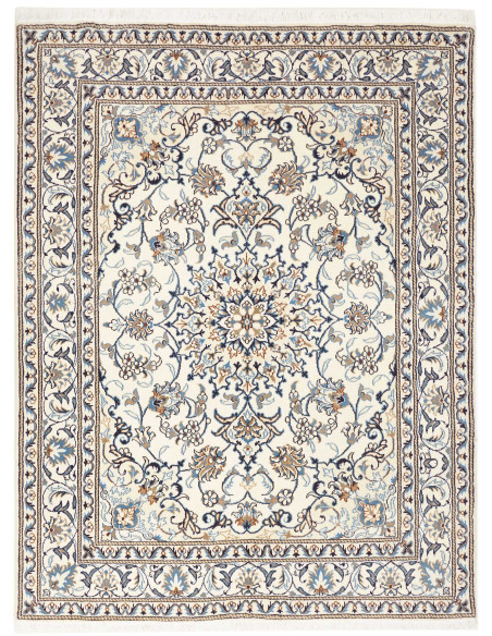 Rug Nain Kashmar Persia white grey 152x198