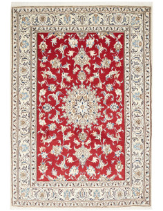 Tappeto Nain Kashmar Persia bianco marrone 173x245