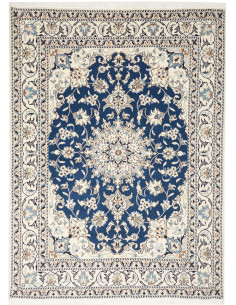 Tappeto Nain Kashmar Persia bianco grigio 153x207