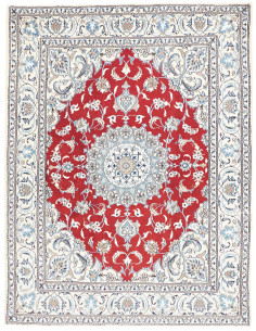 Tappeto Nain Kashmar Persia 193x250 Rosso Crema